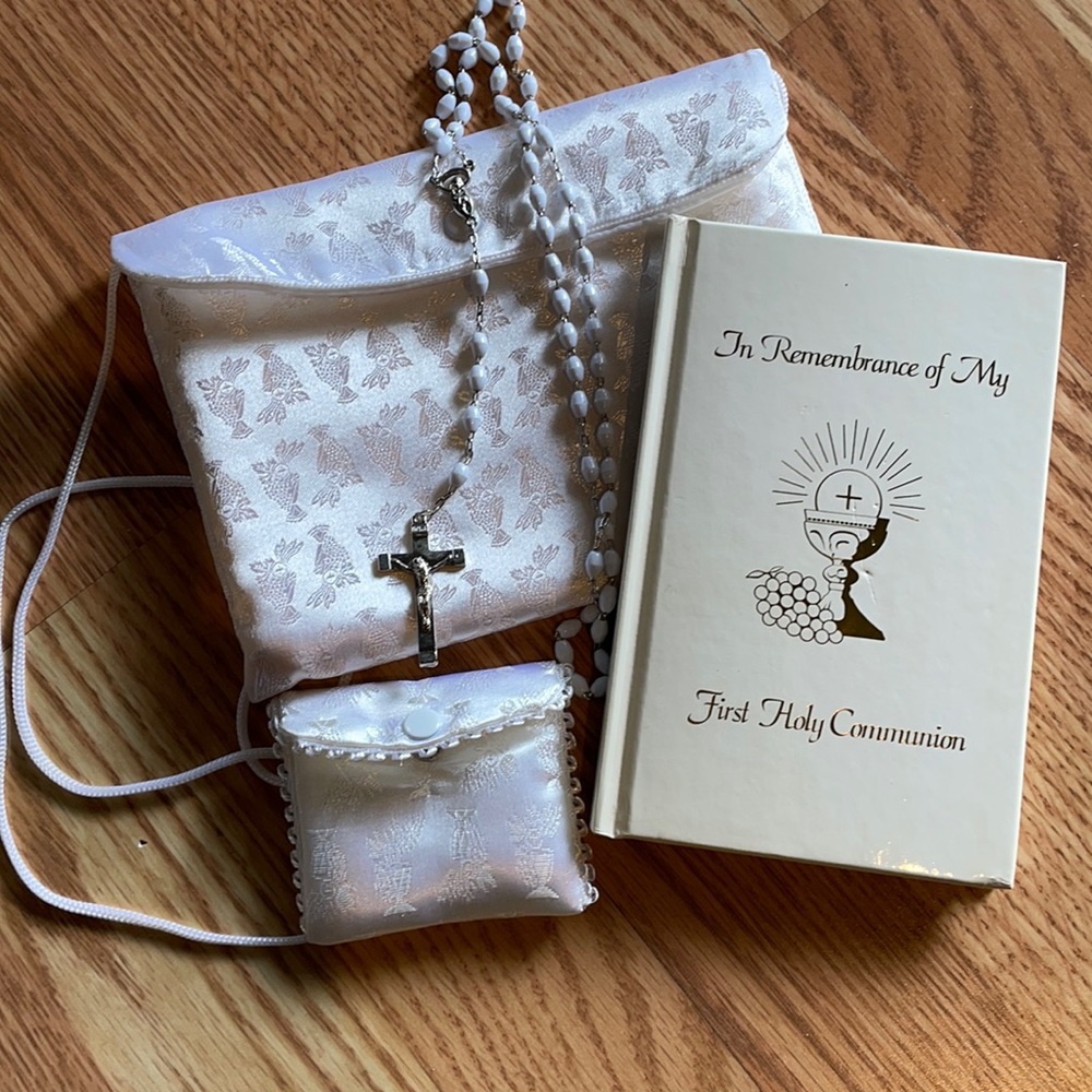 First Communion Bible and Rosary set